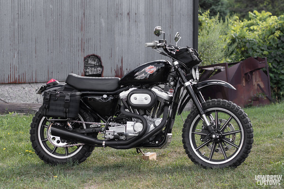 Off Road Sportsters: Garage-Built Harley Sportster Adventure Bikes –  Lowbrow Customs