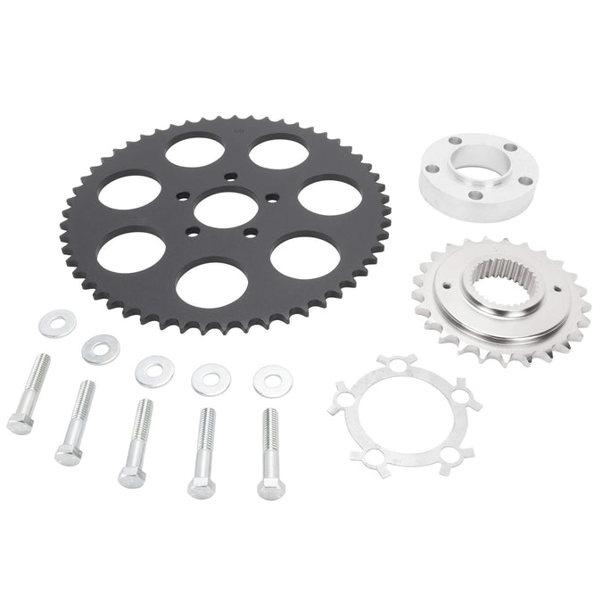 Belt to Chain Conversion Kit Harley Davidson Dyna Twin Cam 2006-2017 - Black Sprocket