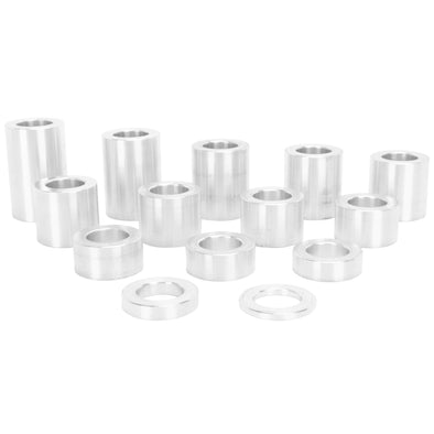 14 Piece Aluminum Wheel Axle Spacer Kit - 1.25 inch O.D. x 3/4 inch I.D.