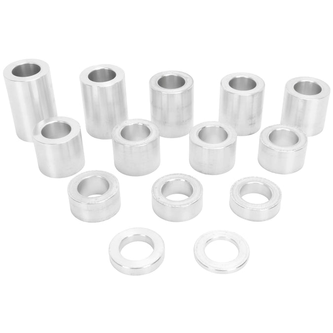 14 Piece Aluminum Wheel Axle Spacer Kit - 1.25 inch O.D. x 3/4 inch I.D.