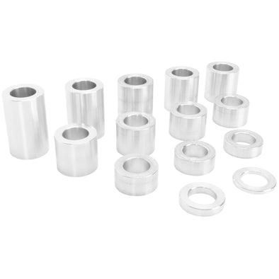 14 Piece Aluminum Wheel Axle Spacer Kit - 1.25 inch O.D. x 3/4 inch I.D.