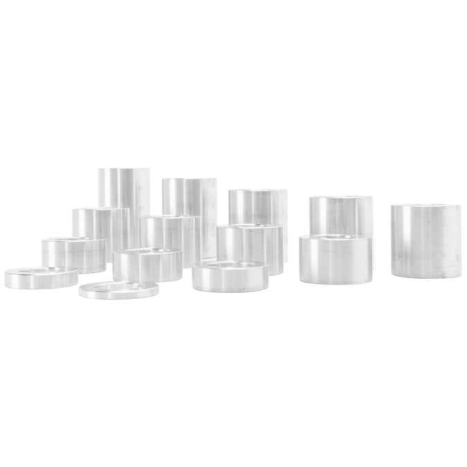 14 Piece Aluminum Wheel Axle Spacer Kit - 1.25 inch O.D. x 3/4 inch I.D.