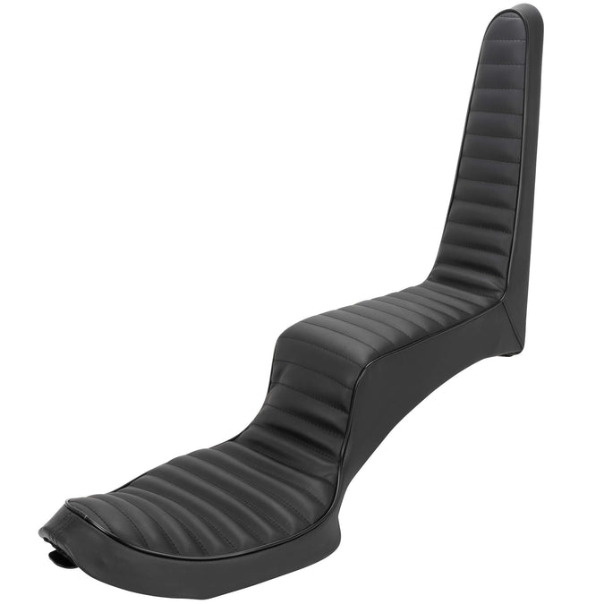 Traditional King and Queen Seat - Black H-Pleat - 2004-2021 Harley-Davidson Sportsters