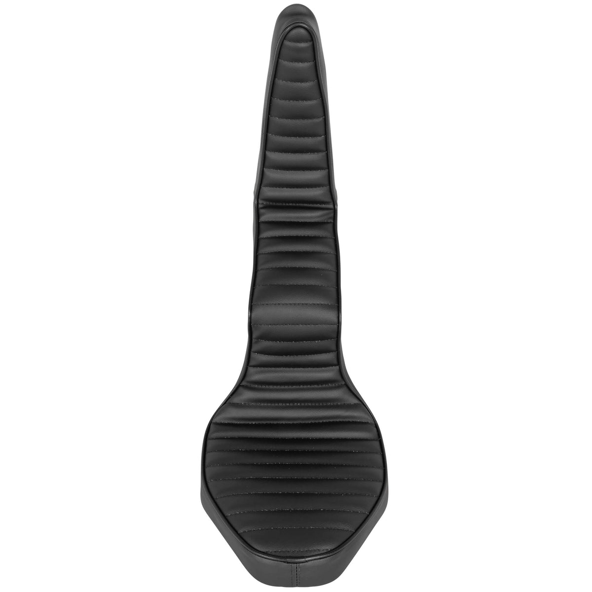 Sully's Customs Traditional King and Queen Seat Black Horizontal Pleat Rigid Frame Lowbrow