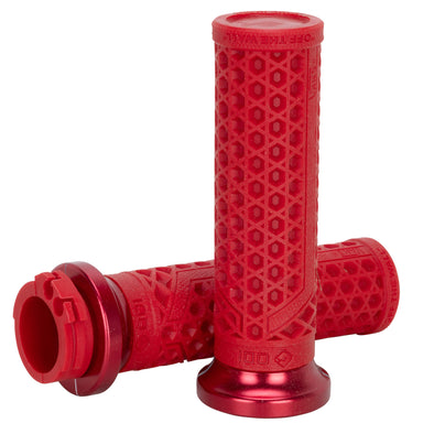 Vans V-Twin Lock-On Cable Throttle Grips by ODI - Dark Red/Red Anodize - 1"