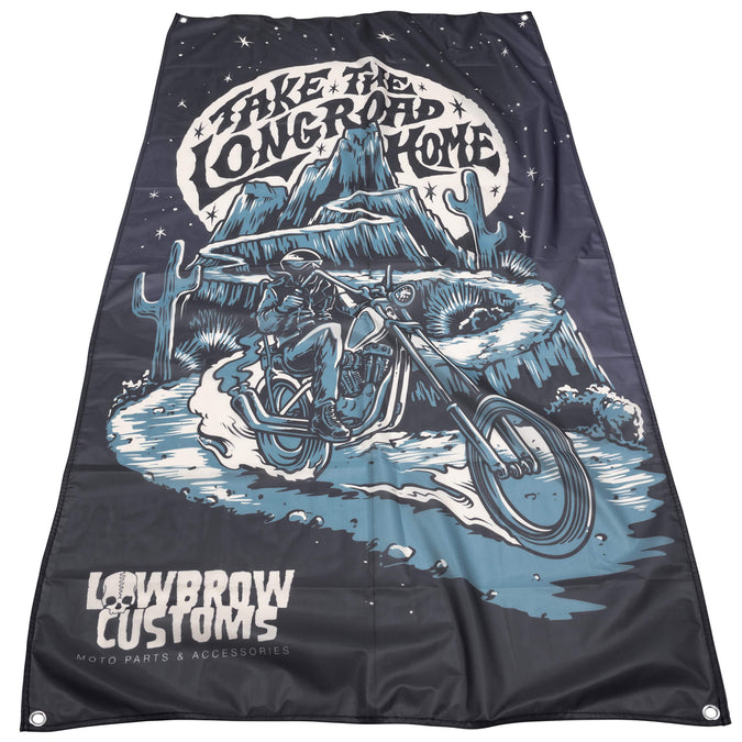 Lowbrow Customs Take the Long Road Home Flag