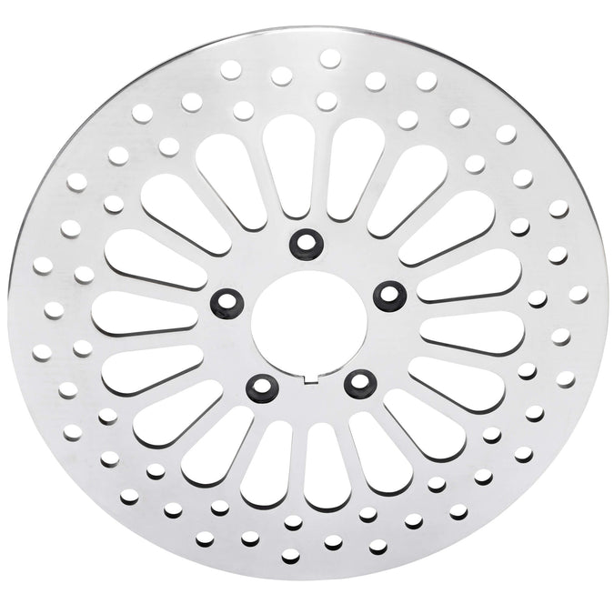 18 Spoke Stainless Steel Brake Rotor - 11.5 inches - Front - Replaces Harley-Davidson OEM# 44136-92/44156-00