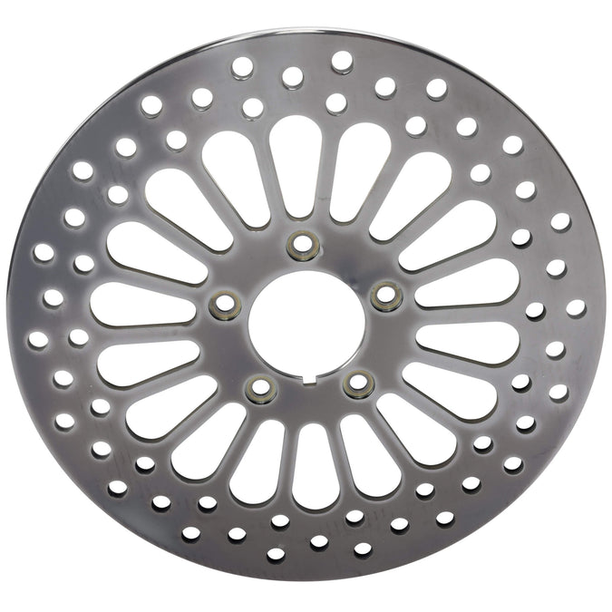18 Spoke Black Stainless Steel Brake Rotor - 11.5 inches - Front - Replaces Harley-Davidson OEM# 44136-92/44156-00