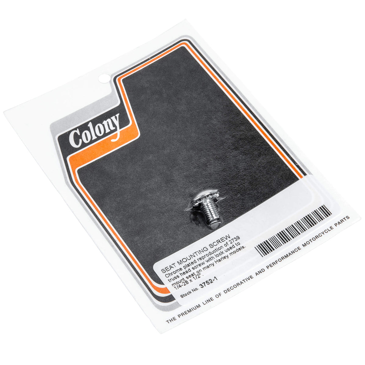 Colony Machine #3752-1 Seat Mounting Screw 1/4-28 x 1/2 Harley