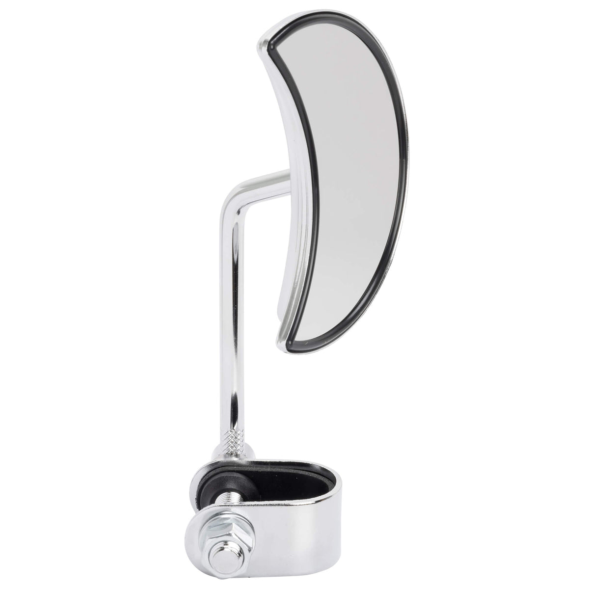 Lowbrow Customs Crescent Moon Motorcycle Mirror - Clamp On - Chrome