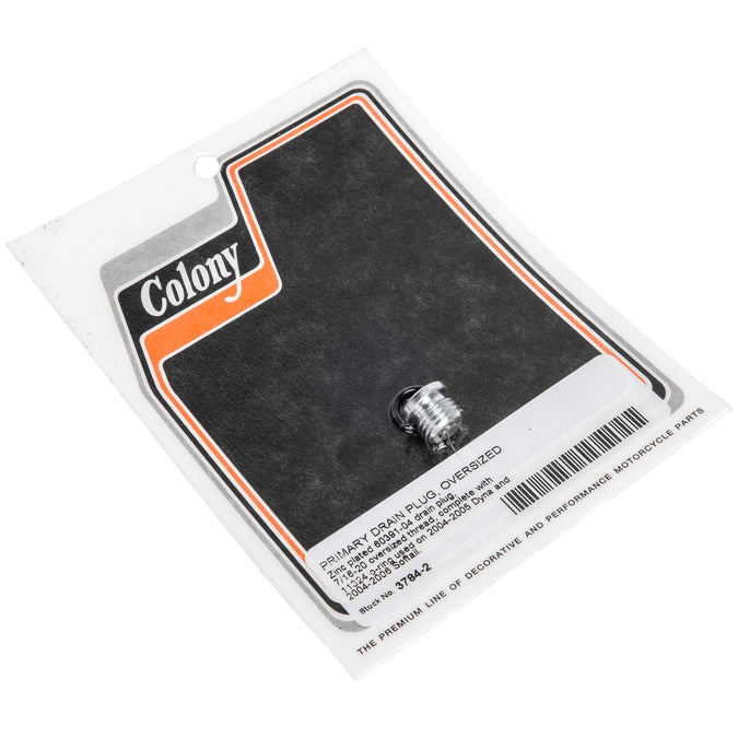 #3784-2 Oversized Primary Drain Plug 2004-2006 Harley-Davidson Dyna 2004-2006 Softail - Zinc Plated