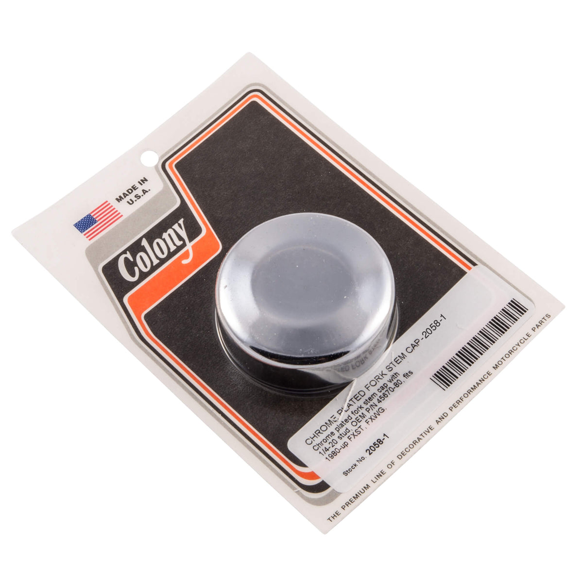 Colony Machine #2058-1 Fork Stem Cap 1980-Up Harley-Davidson FXST