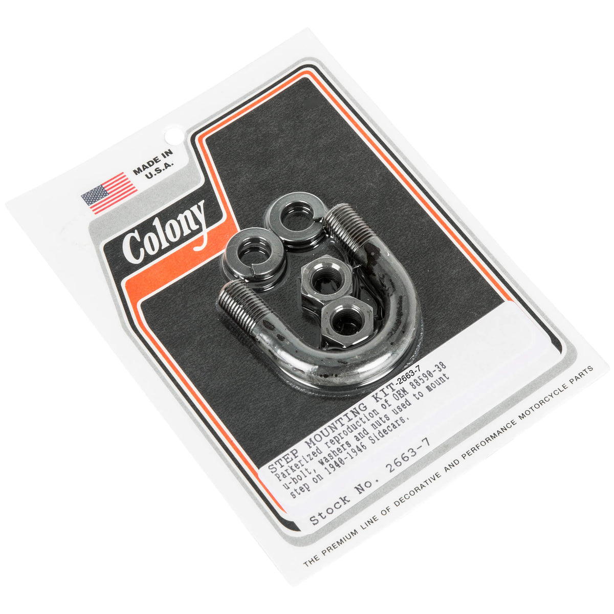Colony Machine #2663-7 Step Mounting Kit 1940-1946 Harley-Davidson