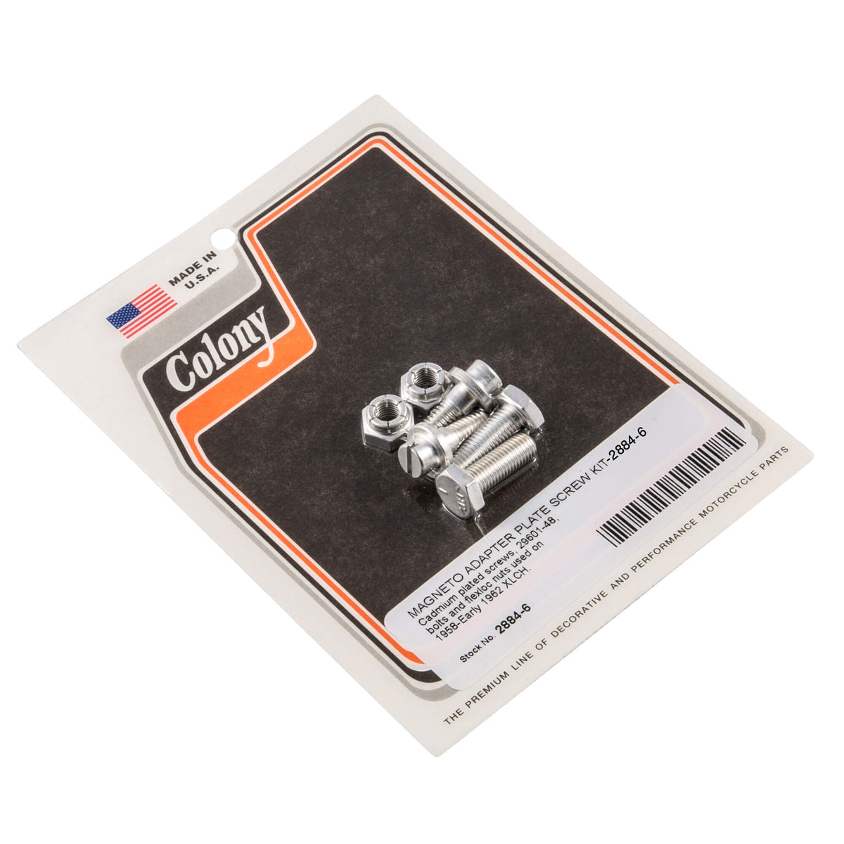 Colony Machine #2884-6 Magneto Adapter Plate Screw 1958-1962