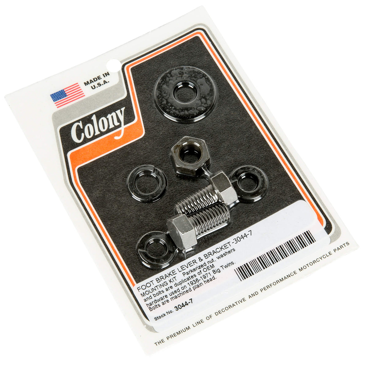 Colony Machine #3044-7 Foot Brake Lever and Bracket Mounting Kit