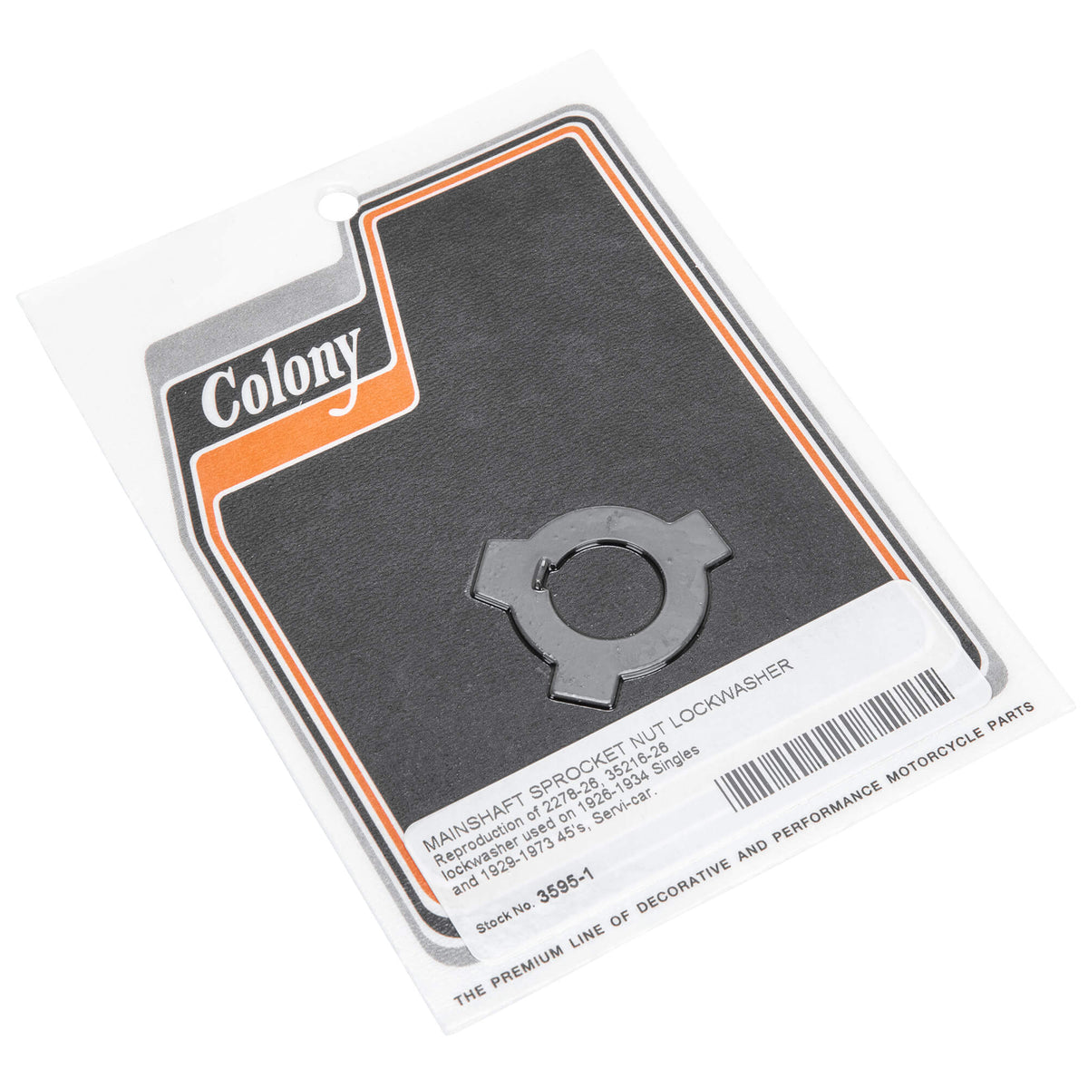 Colony Machine #3595-1 Mainshaft Sprocket Nut Lockwasher 1926-1934
