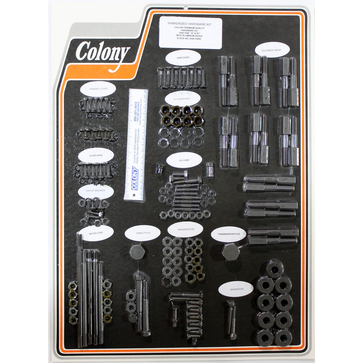 Colony Machine #8306 PARK Complete Stock Hardware Kit - 1940-1948