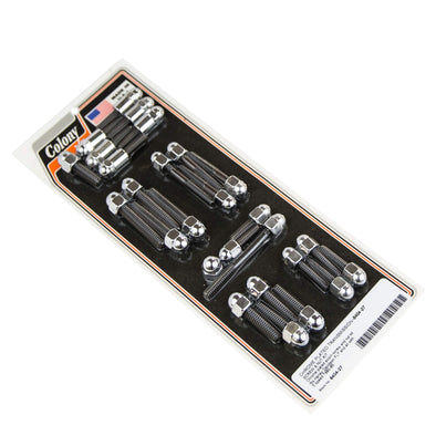 #8404-27 Transmission Screw & Acorn Head Nut Kit 1980-1985 Harley-Davidson FLT 5 Speed - Chrome Plated