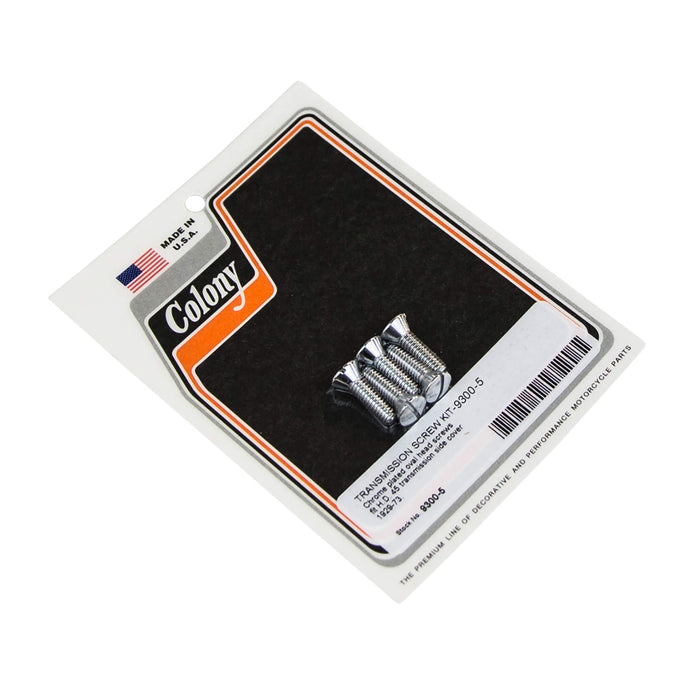 #9300-5 Transmission Screw Kit 1929-1973 Harley-Davidson 45's - Chrome Plated