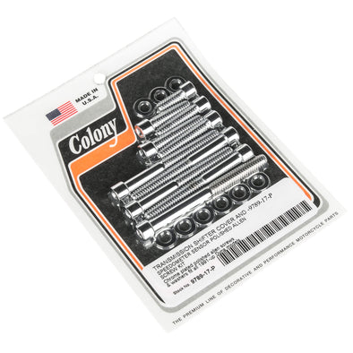 #9789-17-P Transmission Shifter Cover Smooth Allen Screw Kit 1991-Up Harley-Davidson Dyna - Chrome Plated