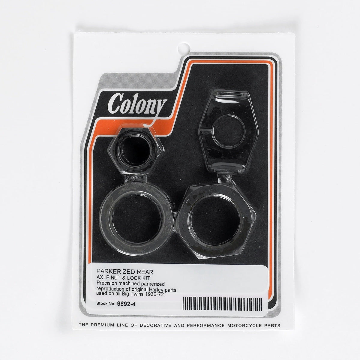 Colony Machine #9692-4 Rear Axle Nut and Lock Kit - 1930-1972