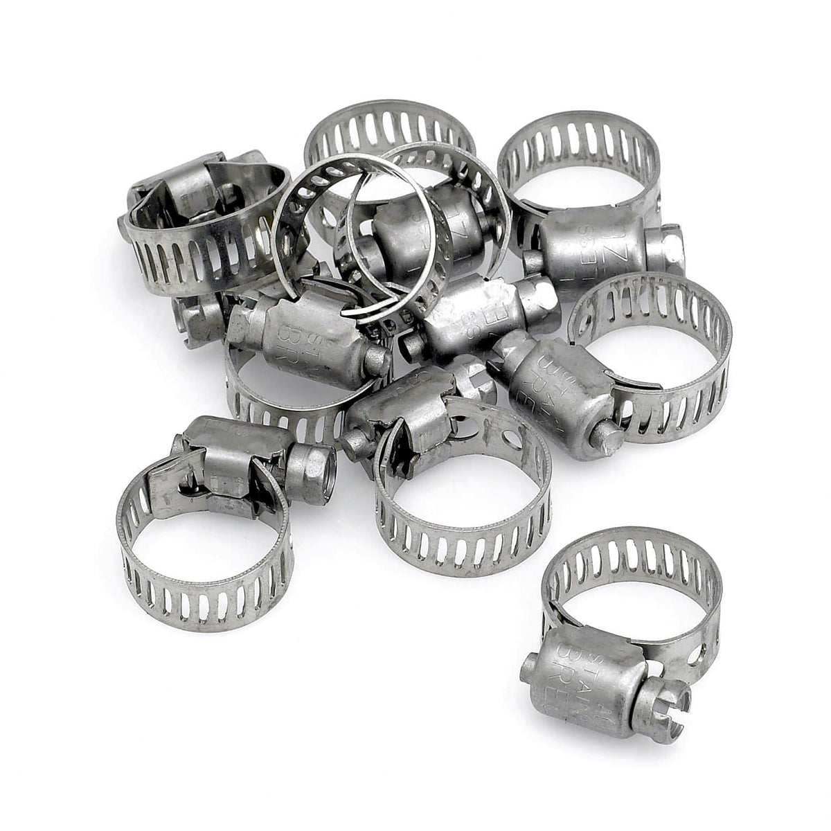 Uxcell Stainless Steel Hose Clamp, 4 Pcs 141-165mm (5.6-6.5Inch) Adjustable Thumb Screw Key Type Clamps Worm Gear Hose Clamp For Plumbing Fastener Tube Radiator Garden, Silver Tone - View #6