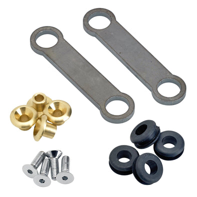 Universal Frisco Gas Tank Rubber Mounting Kit with Brass Inserts - Flat Head Allen