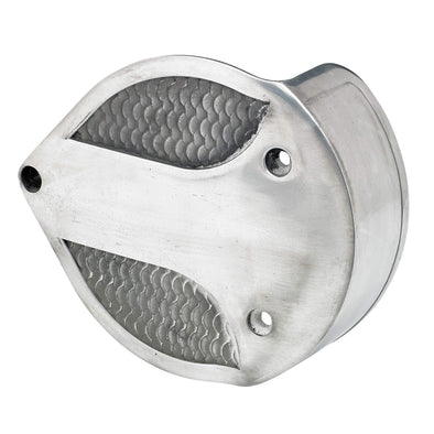Fish Scale Air Cleaner Cover for S&S Super E/G - Semi Polished
