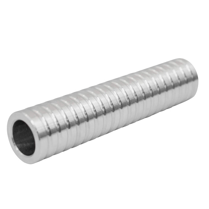 Ribbed Axle Spacer Stock - Aluminum - 5 inch - 3/4 inch I.D.