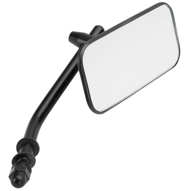 Rectangular Motorcycle Mirror - Perch Mount - Black
