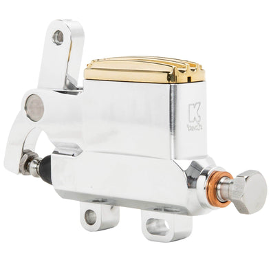 Deluxe Polished and Brass Wire / Cable Operated Master Cylinder With Reservoir