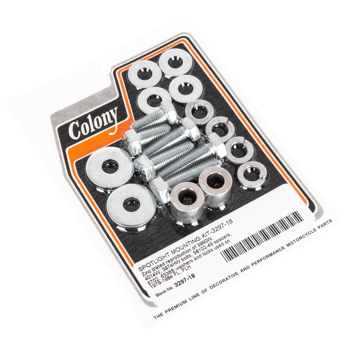 Colony Machine #3297-18 Spotlight Mounting Kit 1979-1984 Harley
