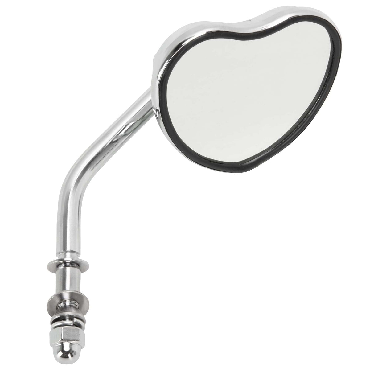 Lowbrow Customs Heartthrob Motorcycle Mirror - Perch Mount - Chrome