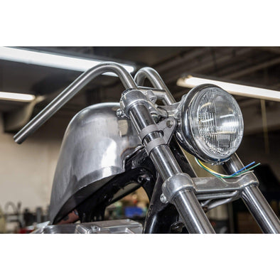 Side Mount Headlight Bracket Set for Harley 35mm Narrow Glide Front Forks