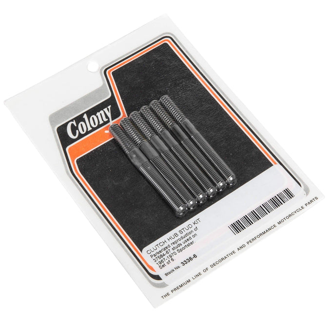 #3336-6 Clutch Hub Stud Kit 1967-1970 Harley-Davidson XL - Parkerized