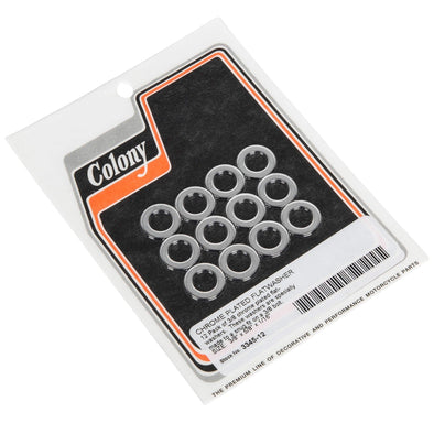 #3345-12 Chrome Plated Flatwashers 3/8 inch - Bag of 12