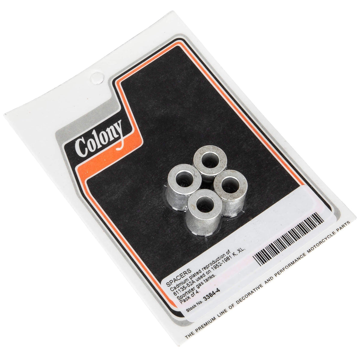 Colony Machine #3384-4 Gas Tank Spacers 1952-1981 Harley-Davidson