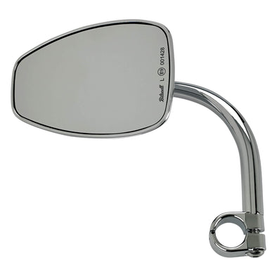 Utility Mirror Teardrop CE Clamp-on Mount - 7/8 inch Handlebars - Chrome