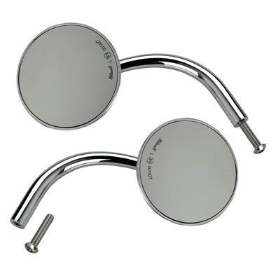 Utility Mirror Round CE Perch Mount - Chrome - Pair