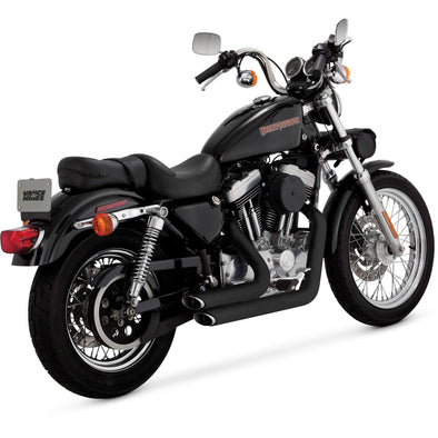 Shortshots Staggered Exhaust System - Black - 1999-2003 Harley-Davidson Sportster XL