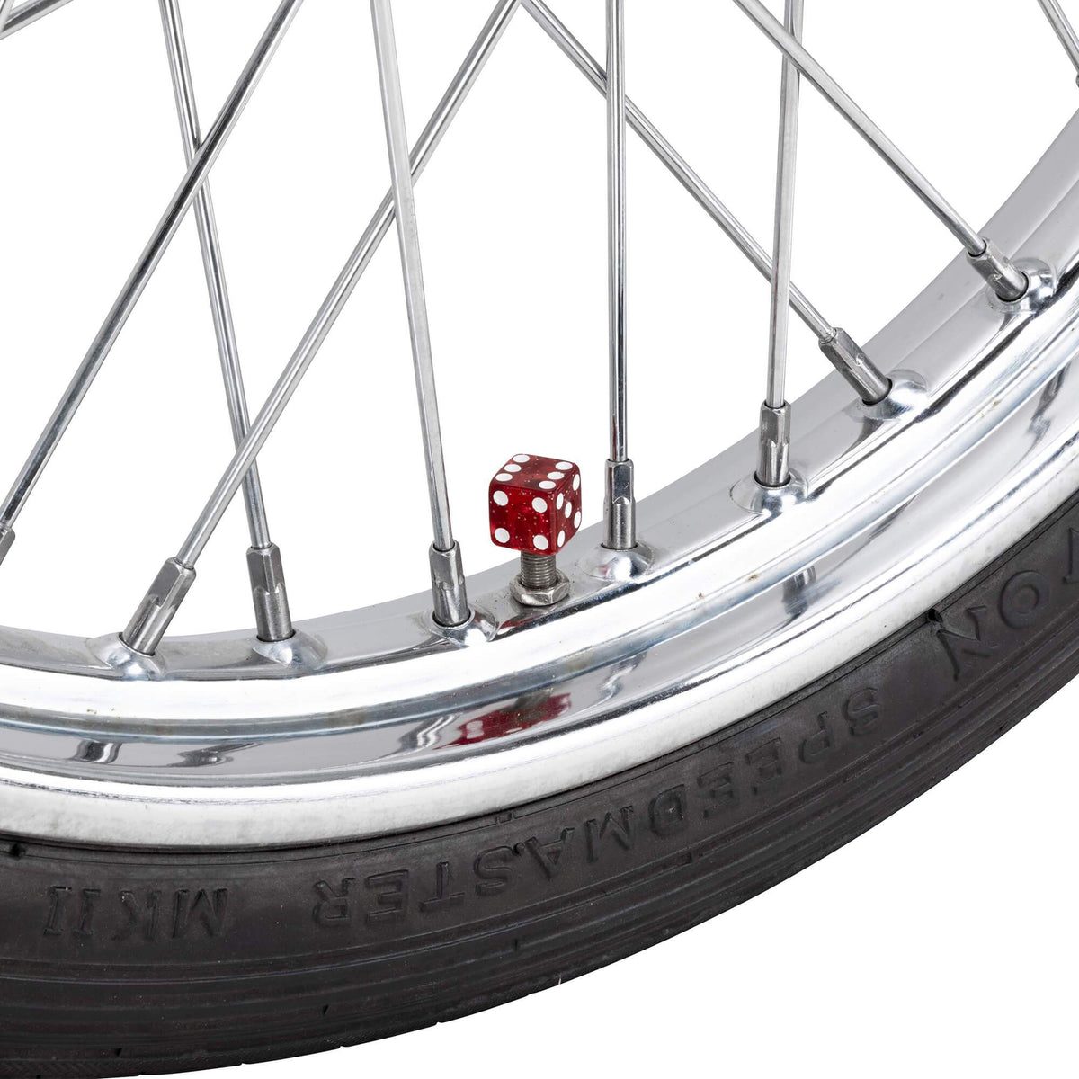 Mooneyes Glitter Dice Air Valve Caps Red Lowbrow Customs