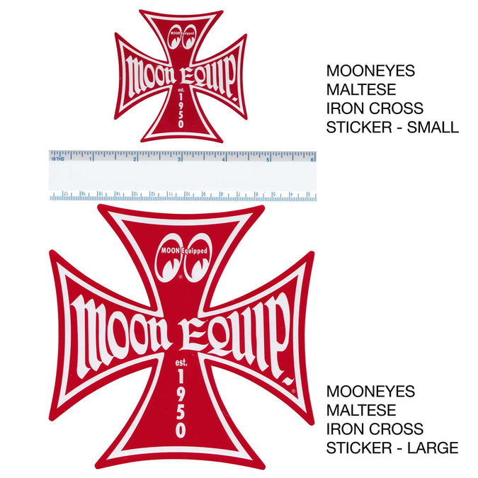 Maltese Iron Cross Sticker - Large - Red