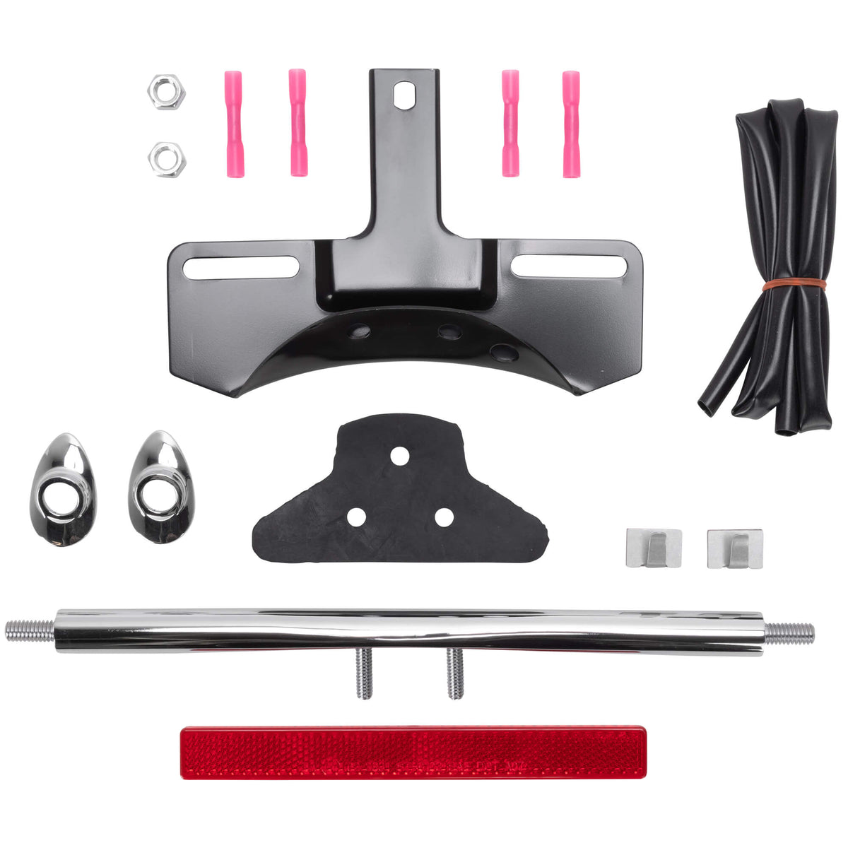 LUXEMOTO Front Turn Signal Relocation Kit For Harley Sportster 883/1200 (1988+) & Dyna/FXR (1991-2005) – 2-Piece Black Aluminum Mounts