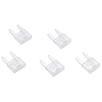 Blade Type LED Detector Mini Fuse 5-Pack - Clear 25 Amp