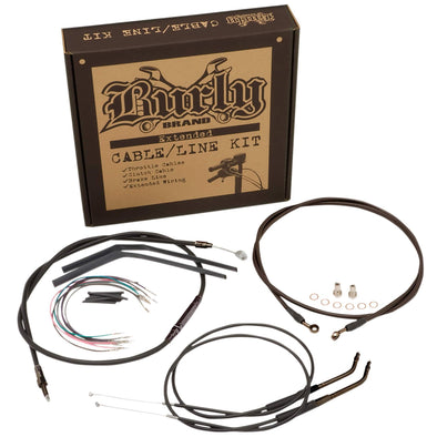 Complete Handlebar Cable/Brake Line Kit for 14" T-Bar Handlebars 12-17 FXD Single Disc w/o ABS
