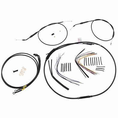 Complete Handlebar Cable/Brake Line Kit for 14" T-Bar Handlebars 99-00 FXDL/FXDS 99-05 FXDX 01-03 FXDXT
