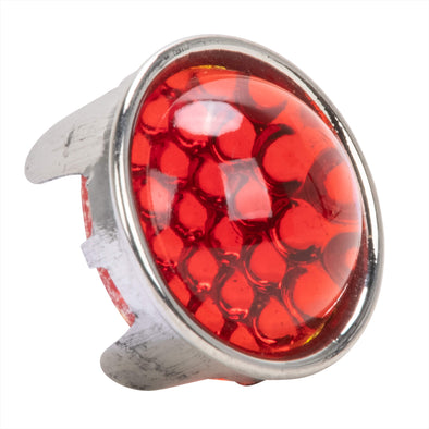 Smooth Cut Glass Dot - Red