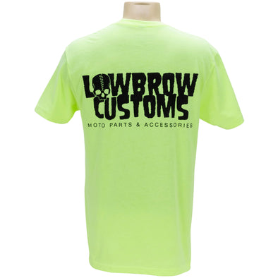 Lowbrow Customs Logo Neon Yellow High-Viz T-Shirt