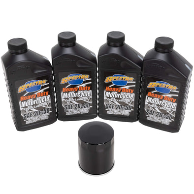 Spectro Oil Evo Sportster Conventional Oil Change Kit with Black Filter