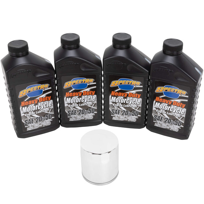 Spectro Oil Twin Cam Conventional Oil Change Kit with Chrome Filter